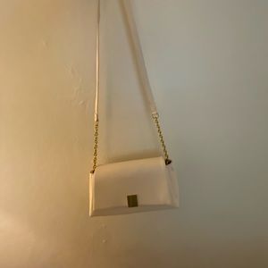 cream Mango purse, gold hardware. never used!